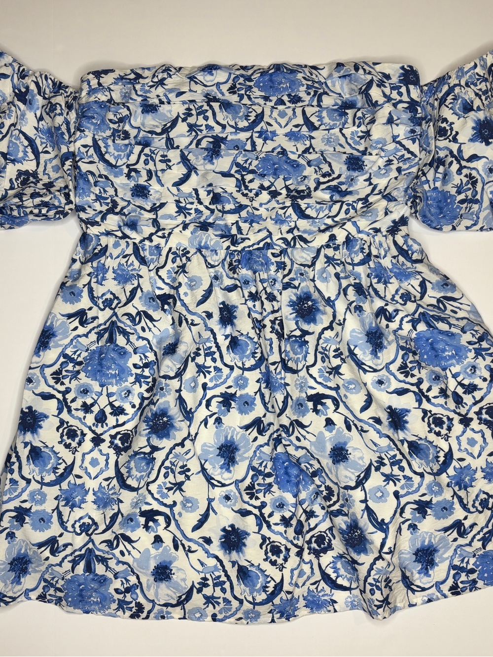 Abercrombie & Fitch Blue Floral Mini With Removable Sleeves Size XL Cottagecore - Picture 2 of 7